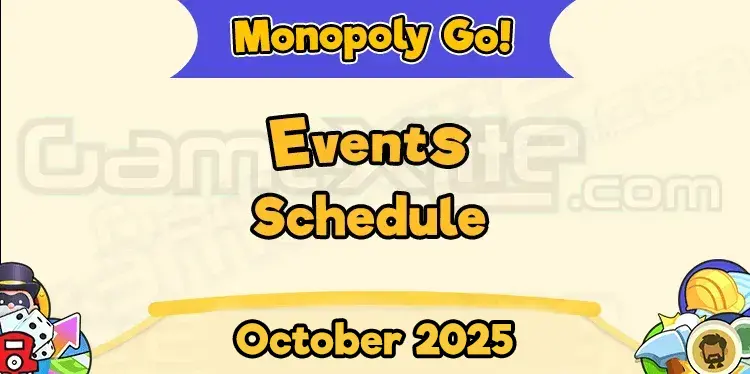 Monopoly Go Events Schedule October 2025