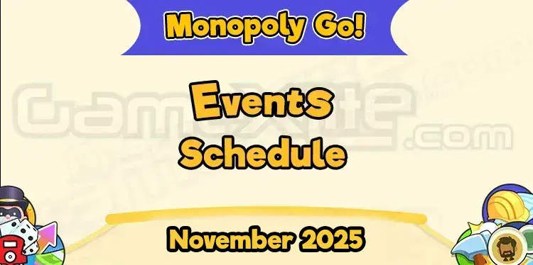 Monopoly Go Events Schedule November 2025